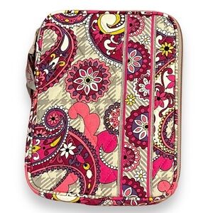 Vera Bradley Padded Tech Case Kindle E Reader Paisley Meet Plaid  Quilted Fabric